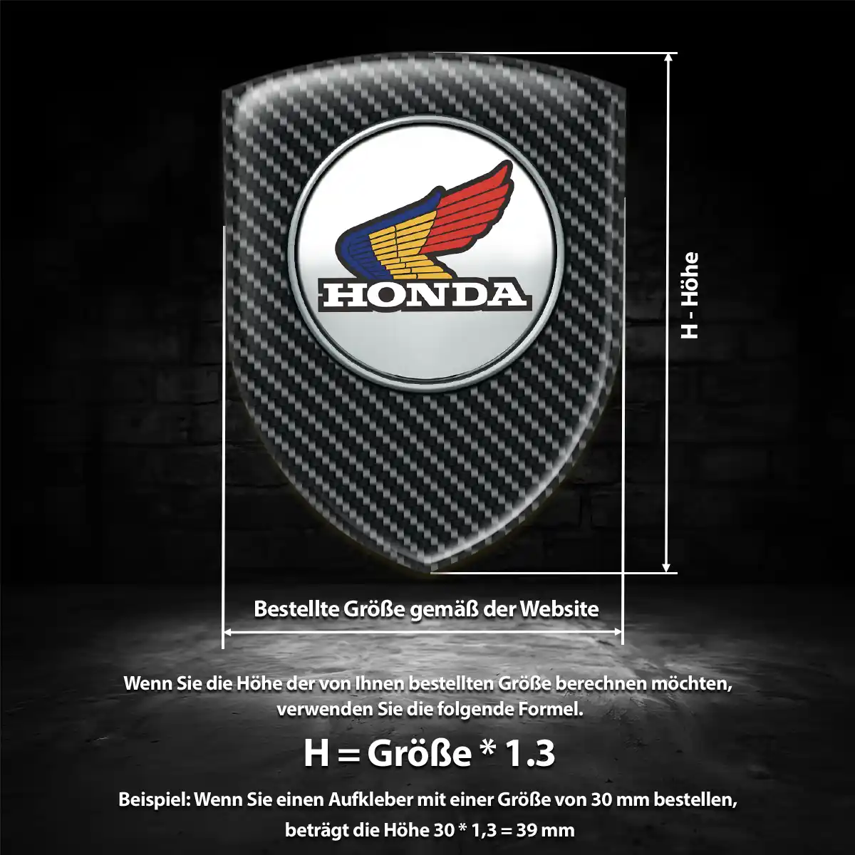 Honda Silikon Aufkleber Embleme Auto Exterieurdesign