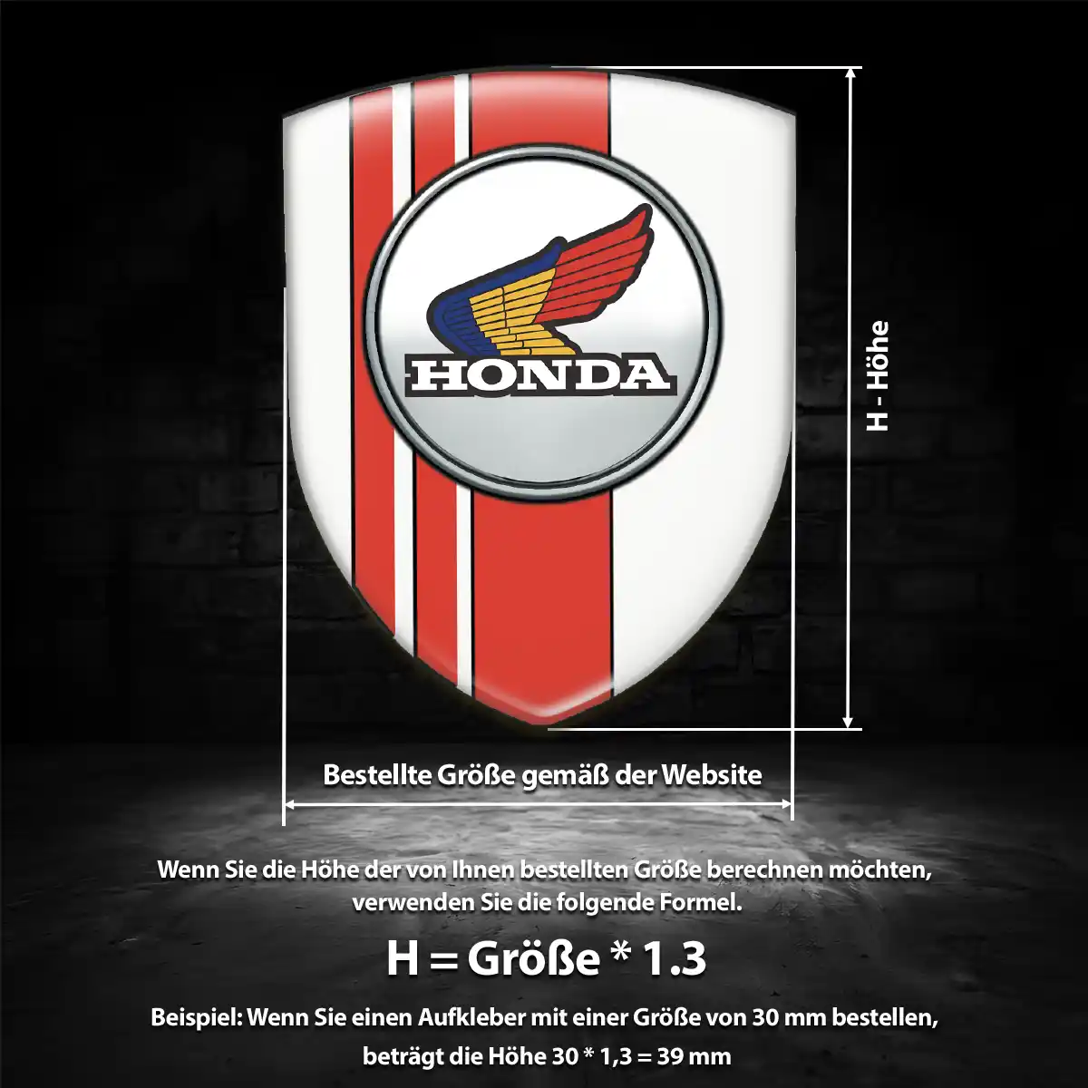 Honda Silikon Aufkleber Embleme Auto Hochwertiges Harz