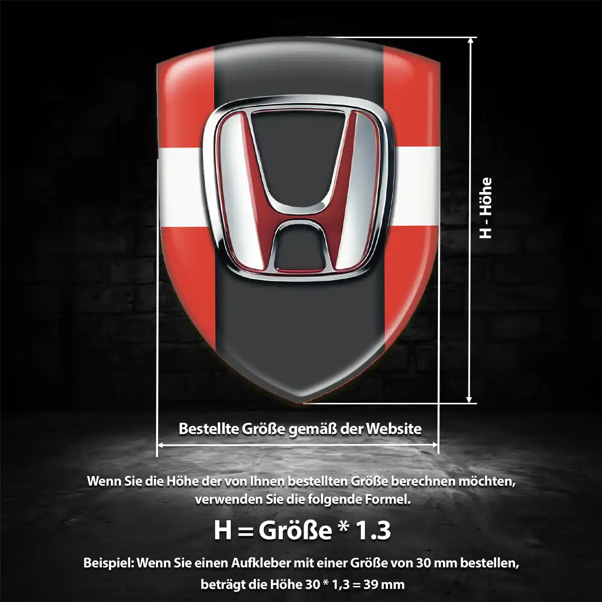Honda Silikon Aufkleber Embleme Auto Modernes Design