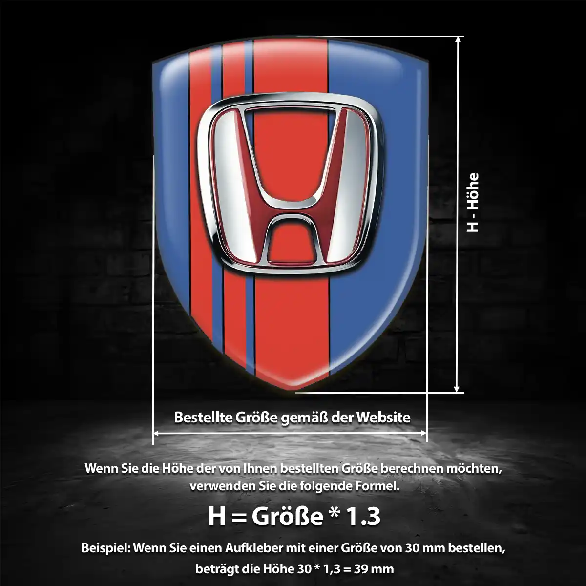 Honda Silikon Aufkleber Embleme Auto Tuningfahrzeug