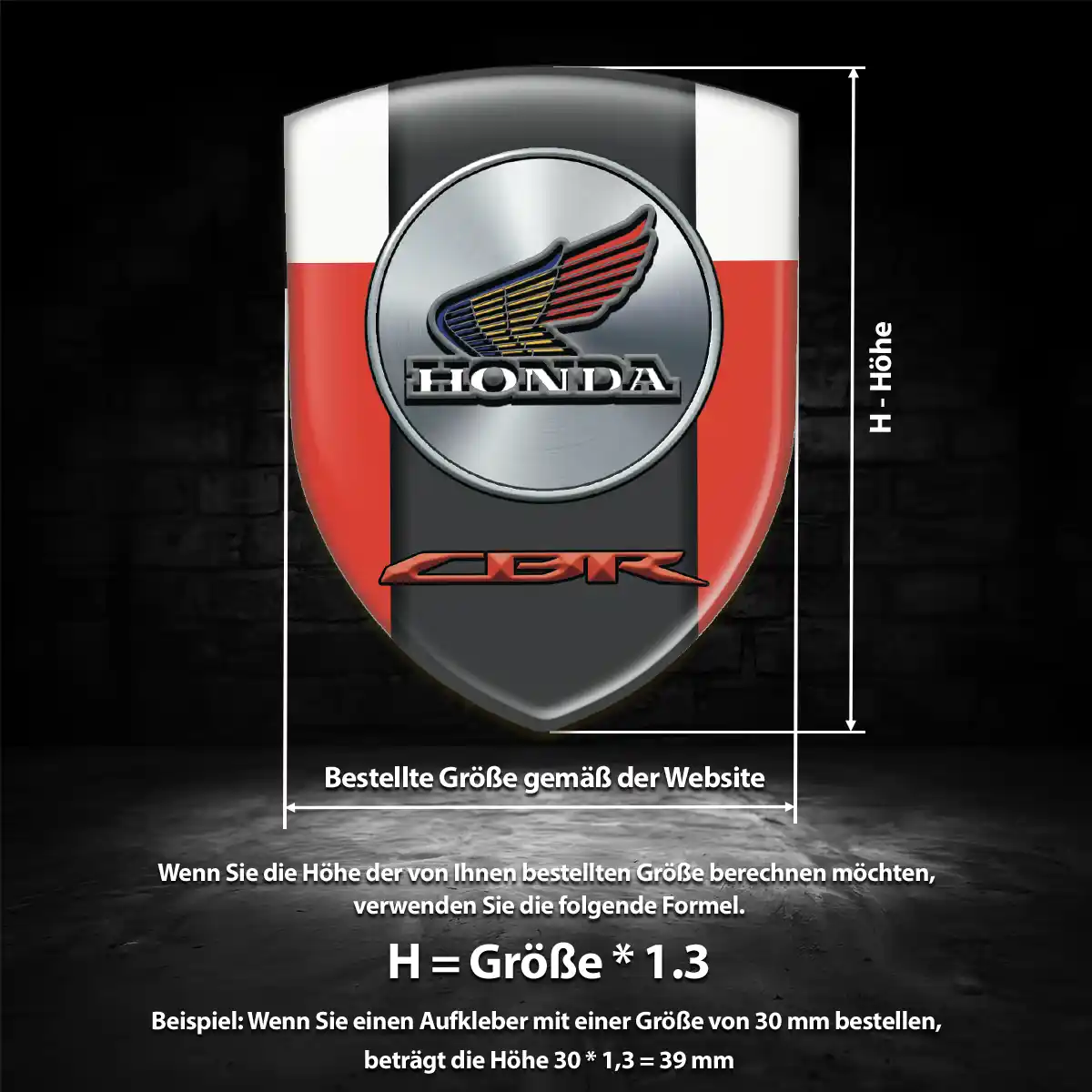 Honda Silikon Aufkleber Embleme Edles Design