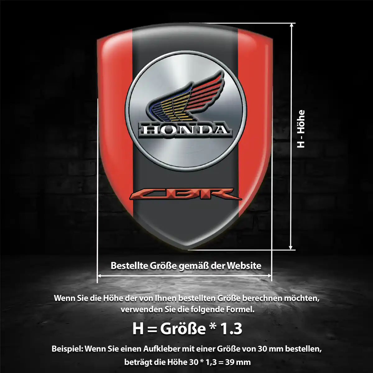 Honda Silikon Aufkleber Embleme Exterieurdesign