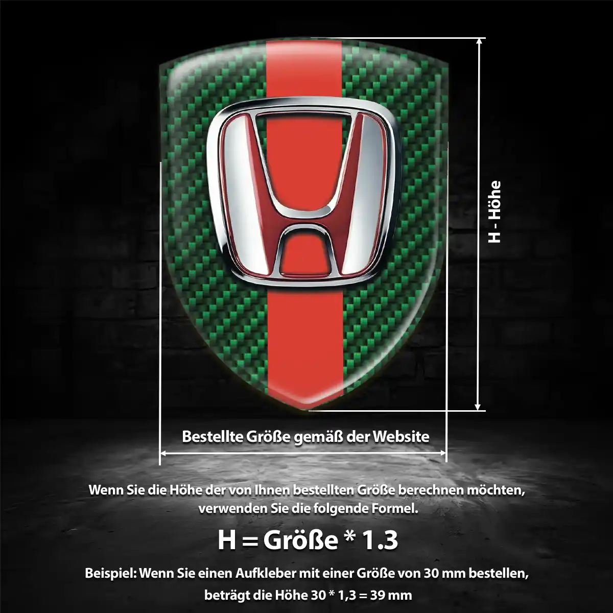 Honda Silikon Aufkleber Embleme Limitierte Auflage