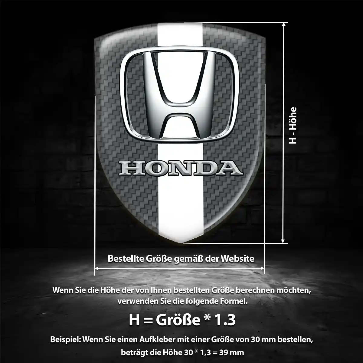 Honda Silikon Aufkleber Embleme Luxus-Edition