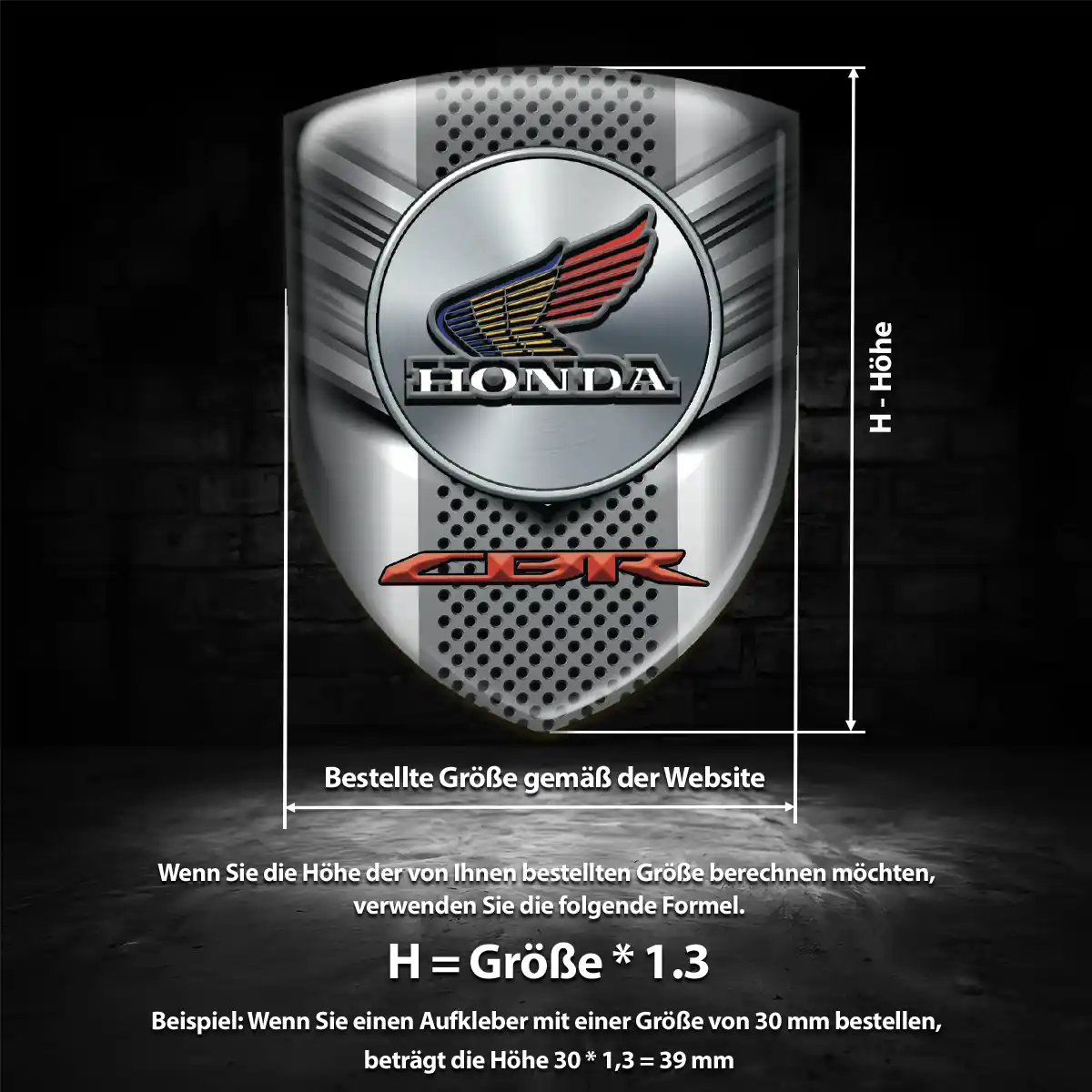 Honda Silikon Aufkleber Embleme Markenedition