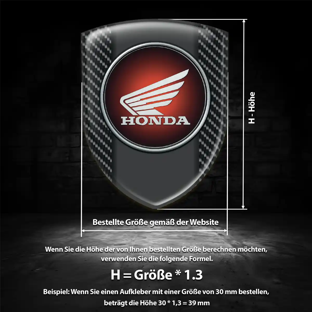 Honda Silikon Aufkleber Embleme Modernes Design