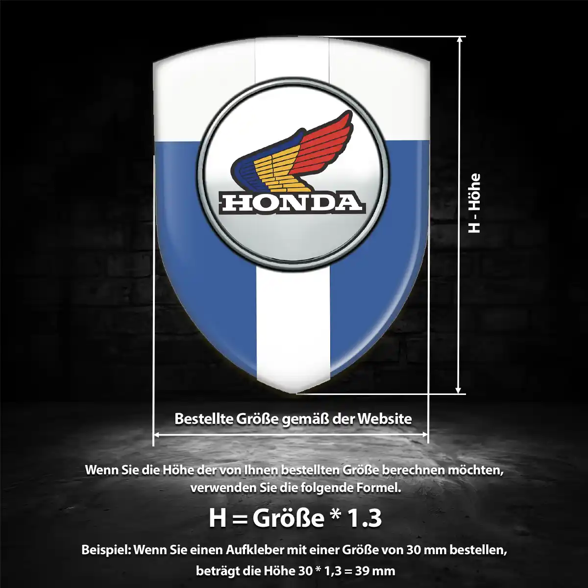 Honda Silikon Aufkleber Erstklassige Qualität