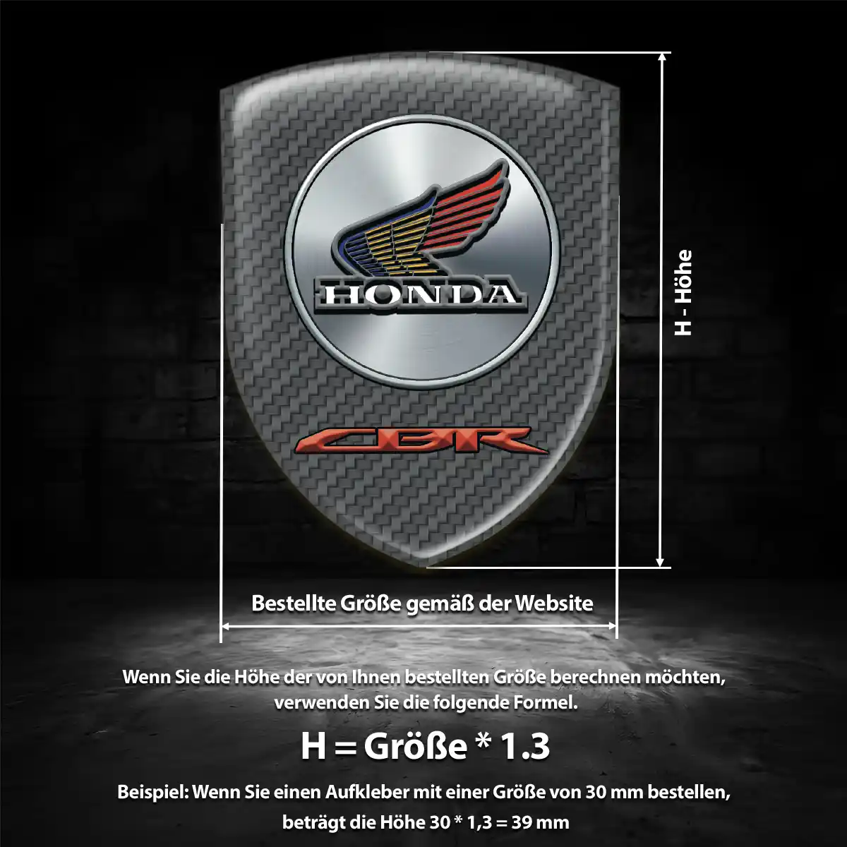 Honda Silikon Aufkleber Exterieurdesign