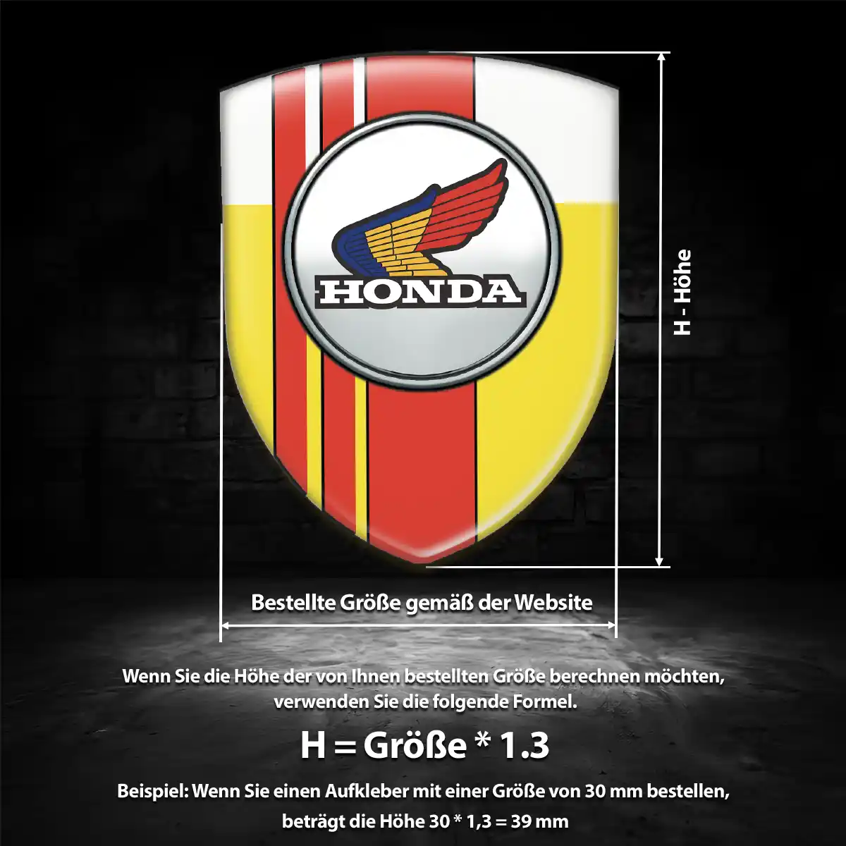 Honda Silikon Aufkleber Limitierte Auflage