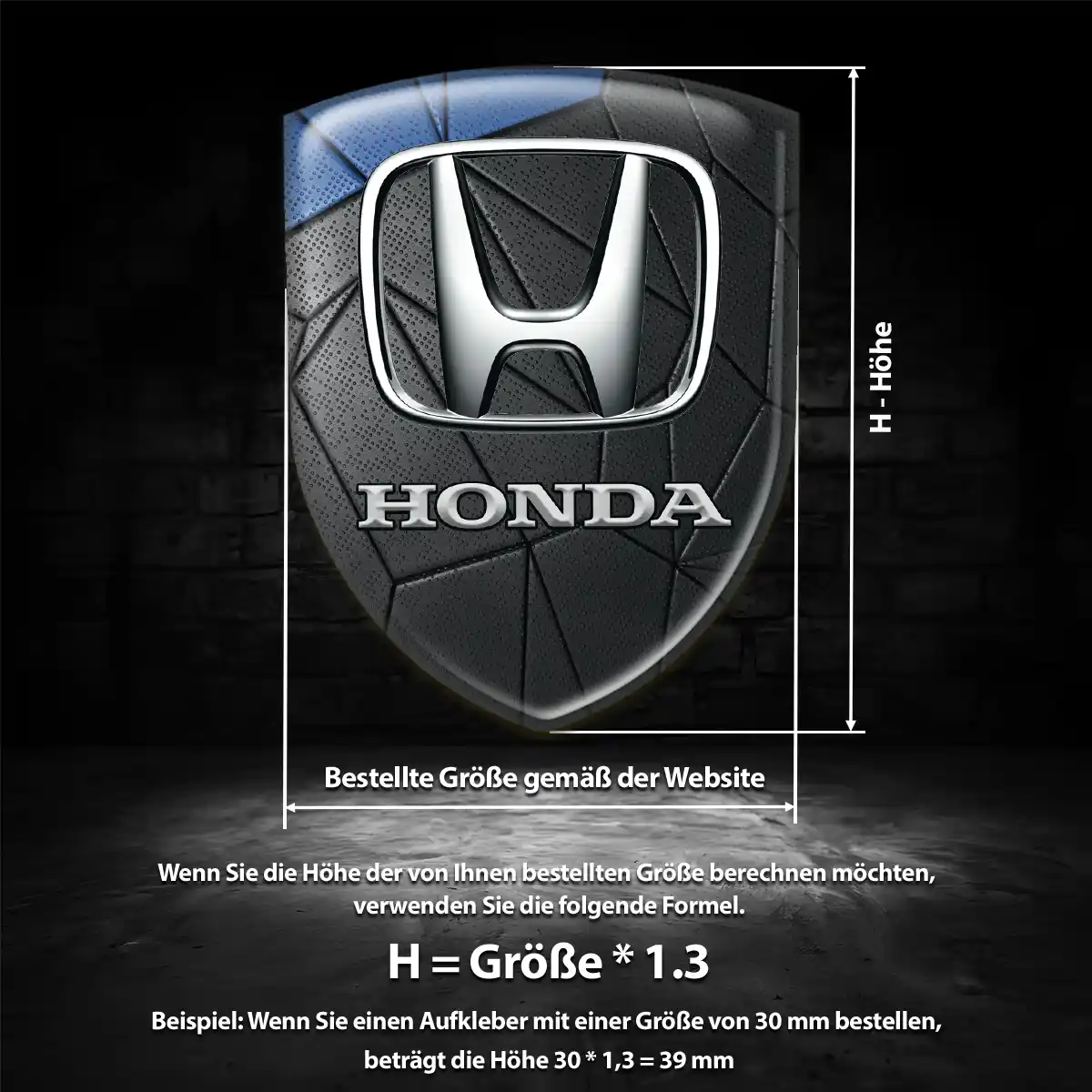 Honda Silikon Aufkleber Luxus-Edition