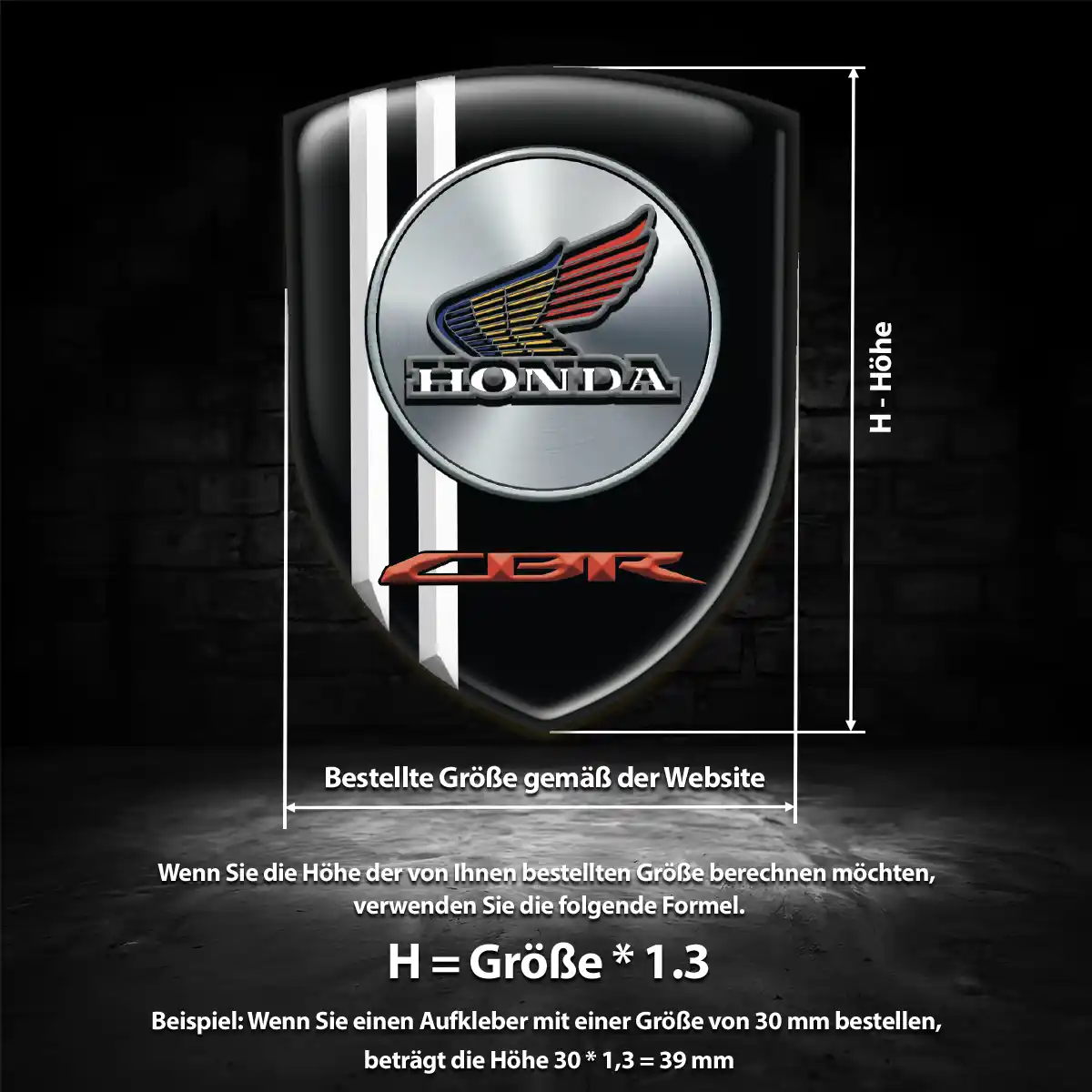 Honda Silikon Aufkleber Modernes Design