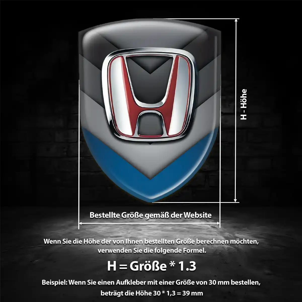 Honda Silikon Aufkleber Stilvolles Design
