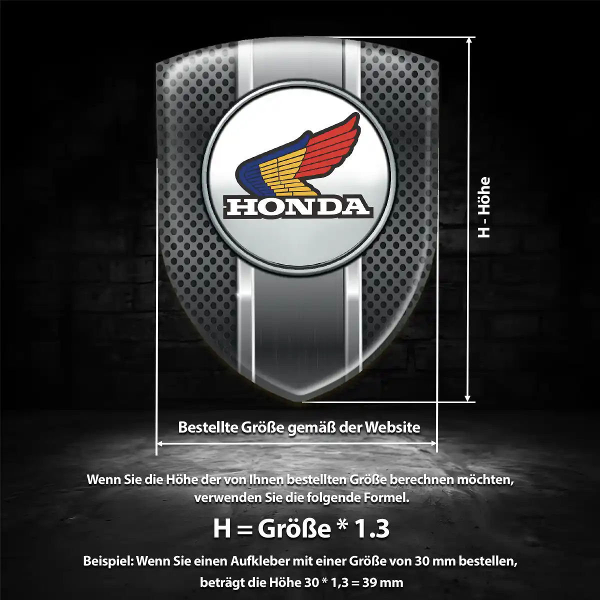 Honda Silikon Aufkleber Wappen Auto Elegantes Design