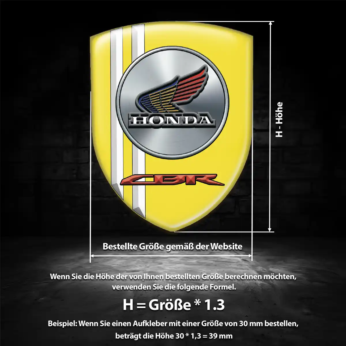 Honda Silikon Aufkleber Wappen Auto Exterieurdesign