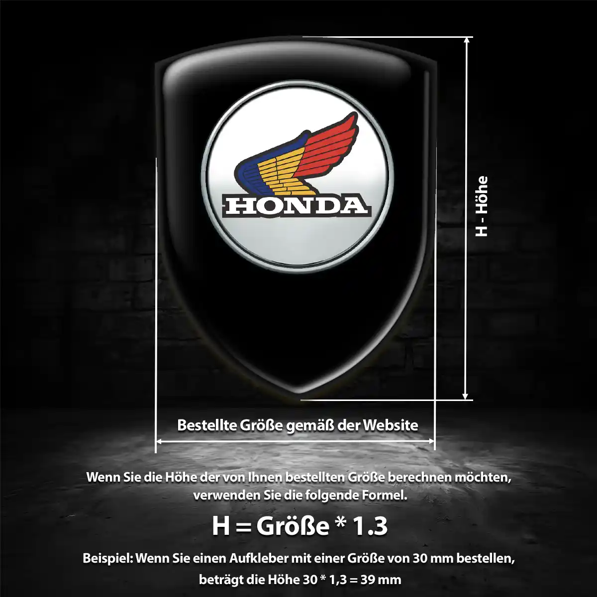 Honda Silikon Aufkleber Wappen Auto Stilvolles Design