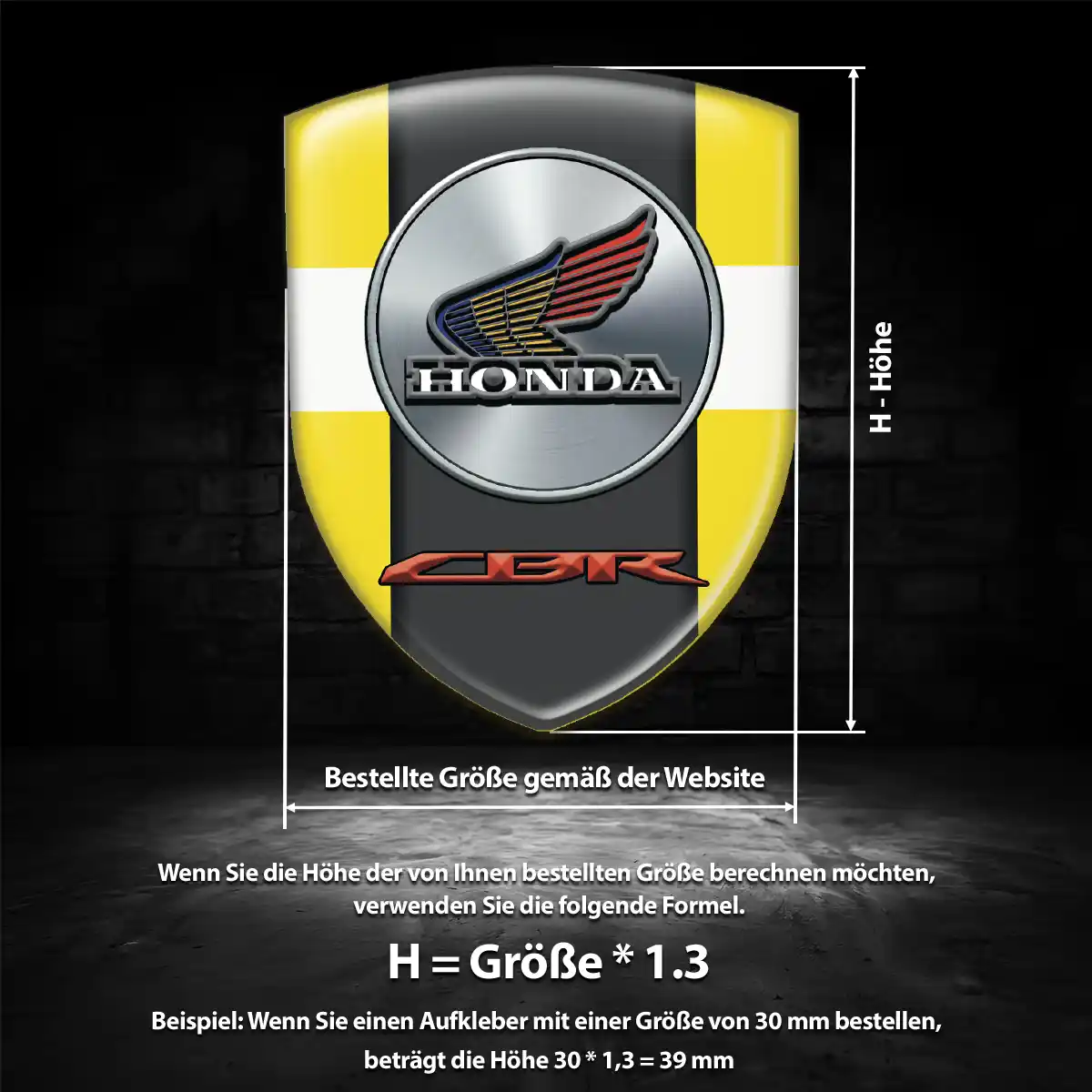 Honda Silikon Aufkleber Wappen Interieurdesign