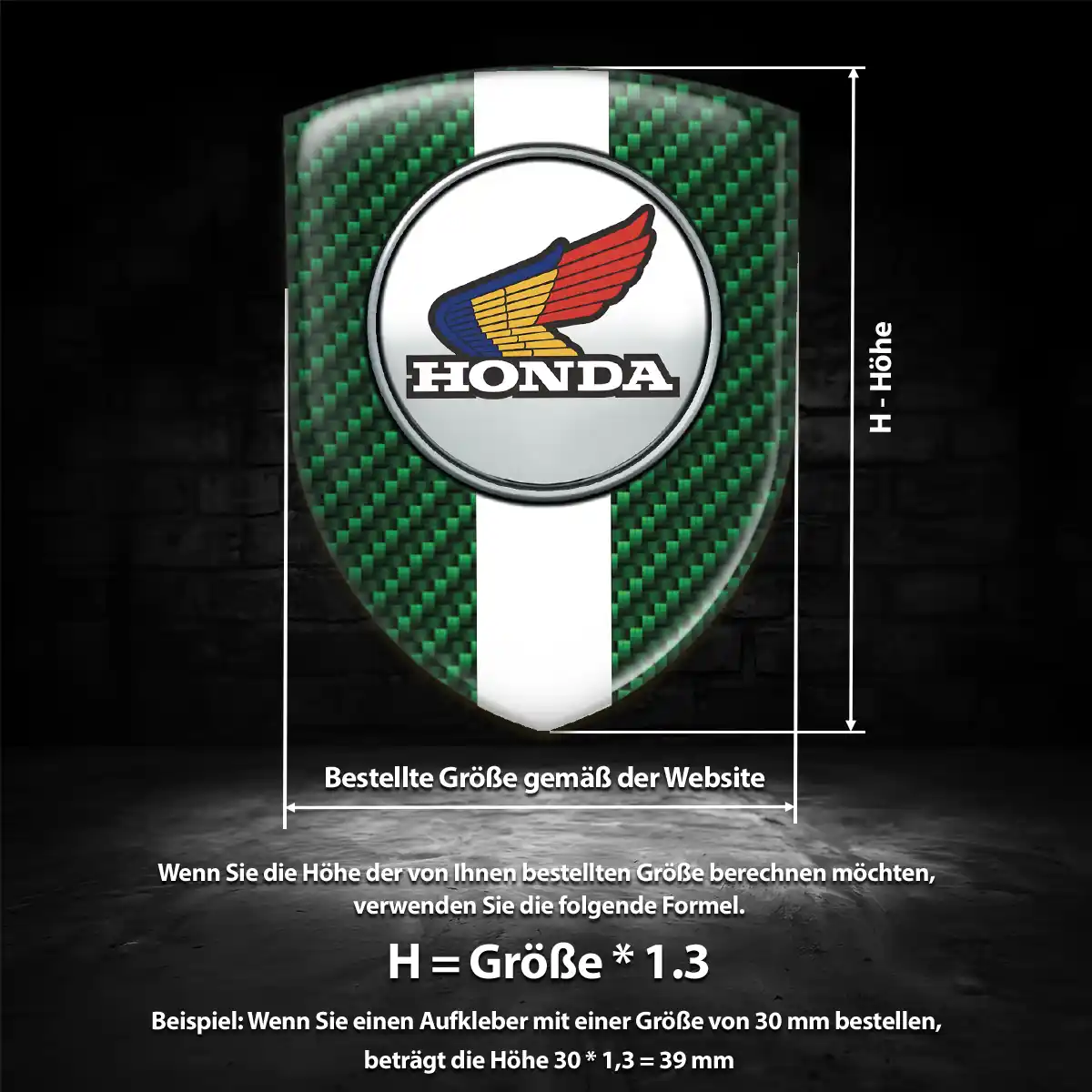 Honda Silikon Aufkleber Wappen Modernes Design