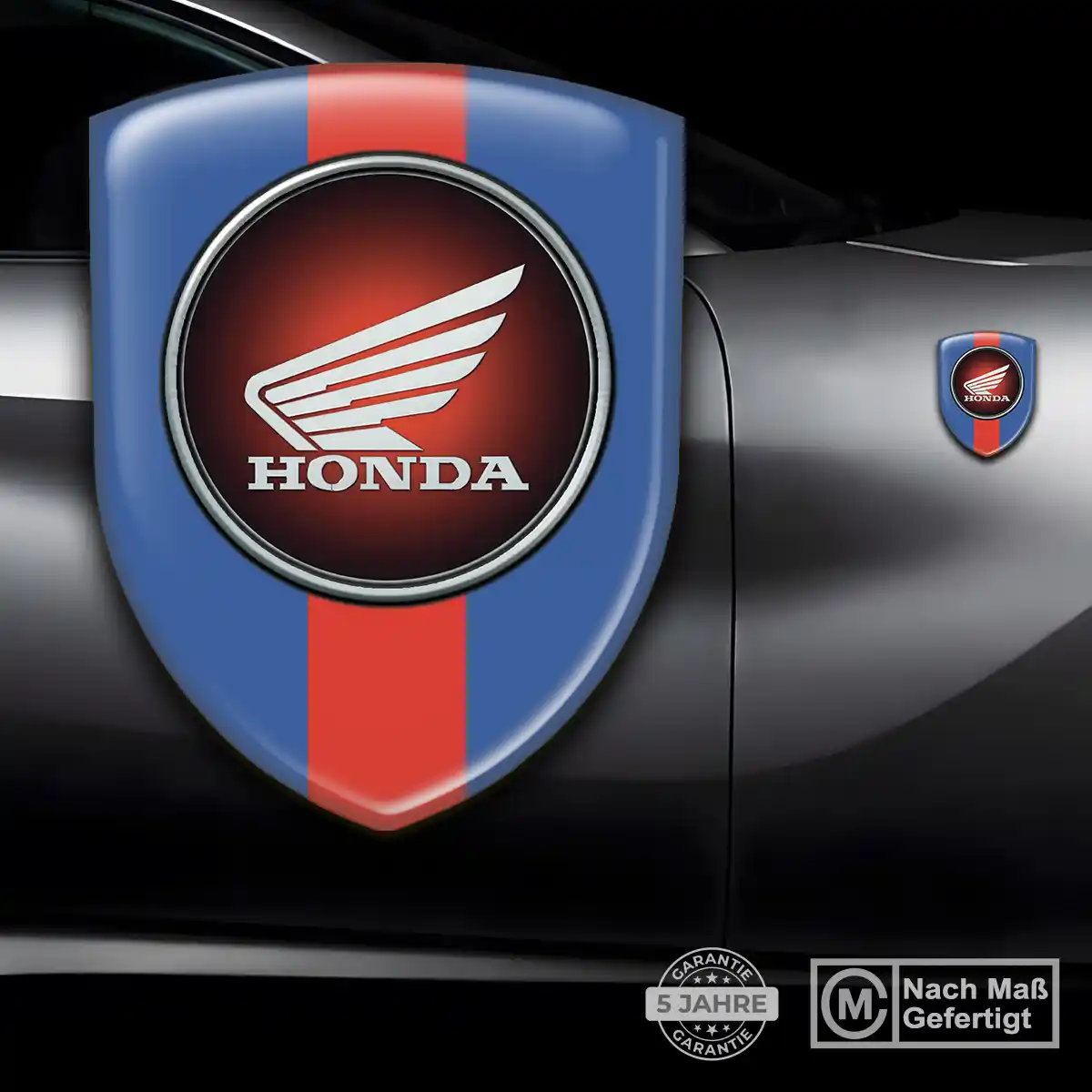 Honda Silikon Aufkleber Wappen Premium-Edition
