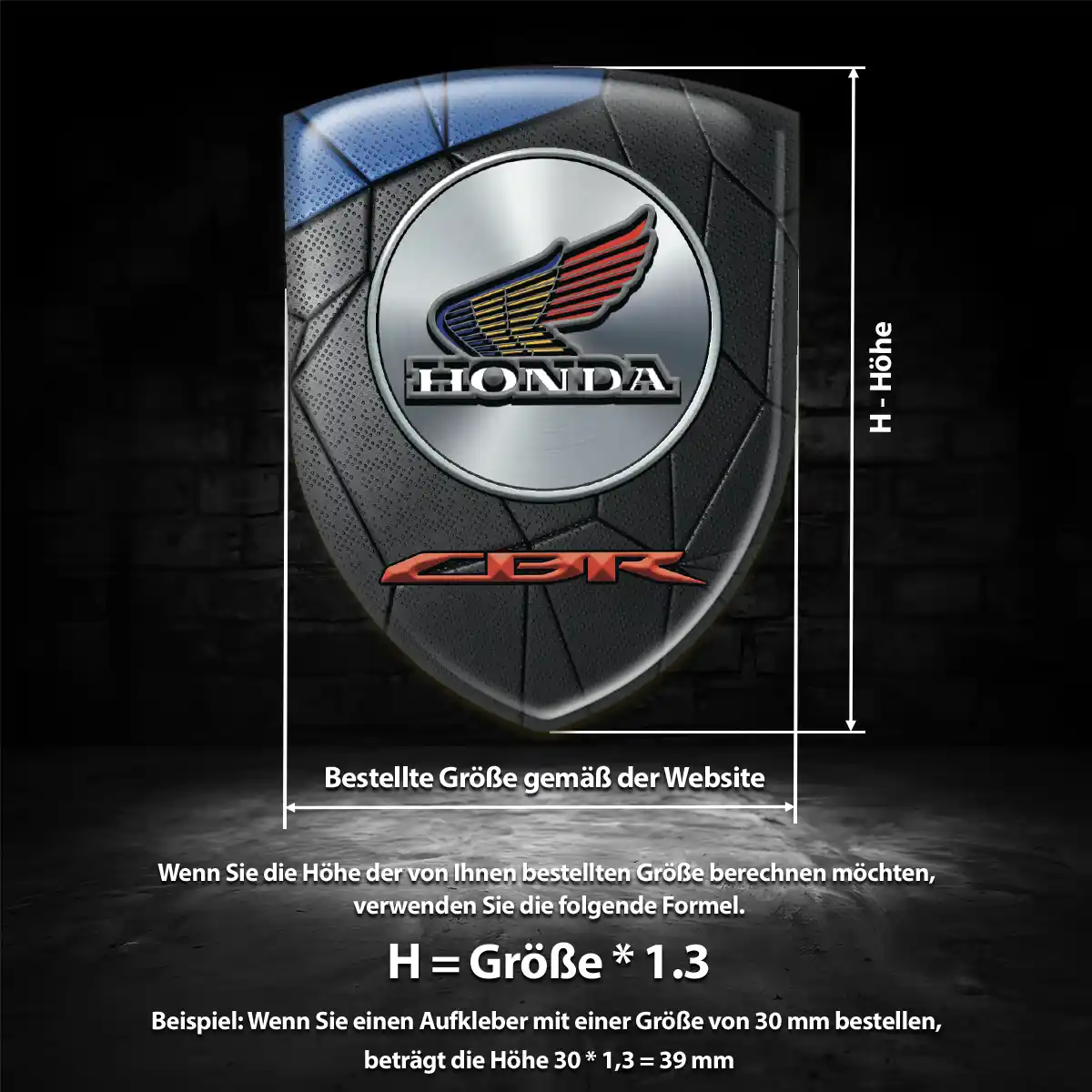 Honda Wappen Aufkleber Ausdrucksstarkes Design