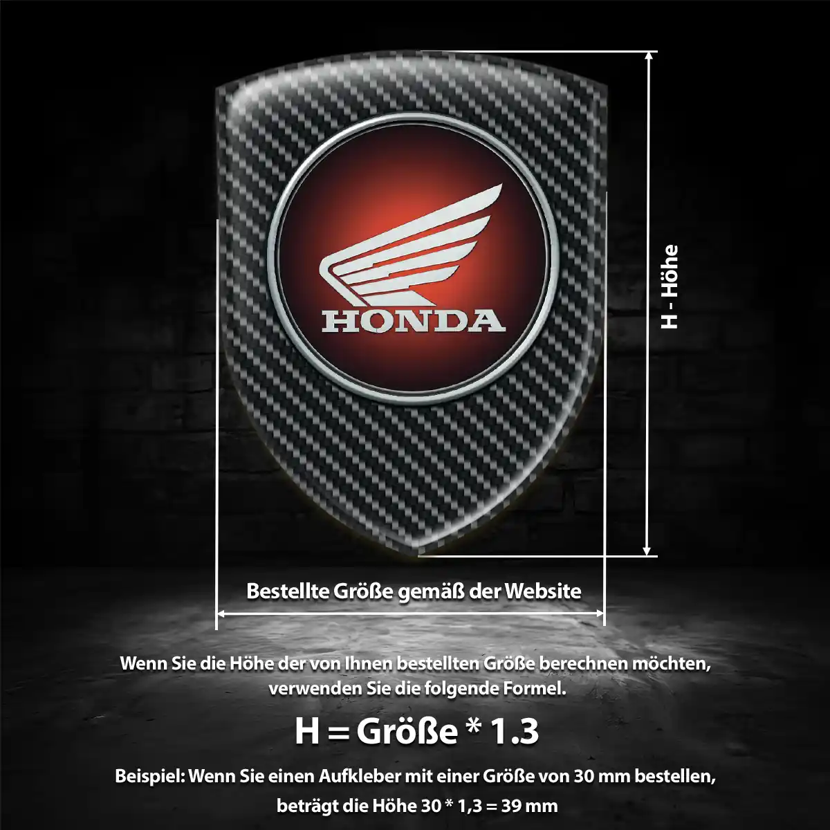 Honda Wappen Aufkleber Auto Anspruchsvolles Design