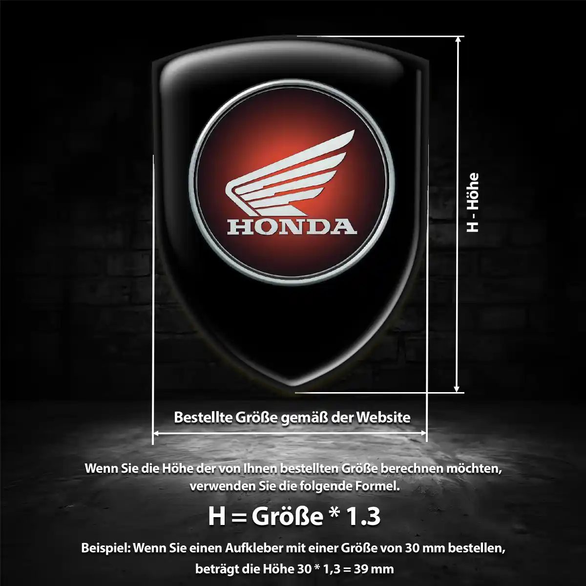 Honda Wappen Aufkleber Auto Ausdrucksstarkes Design