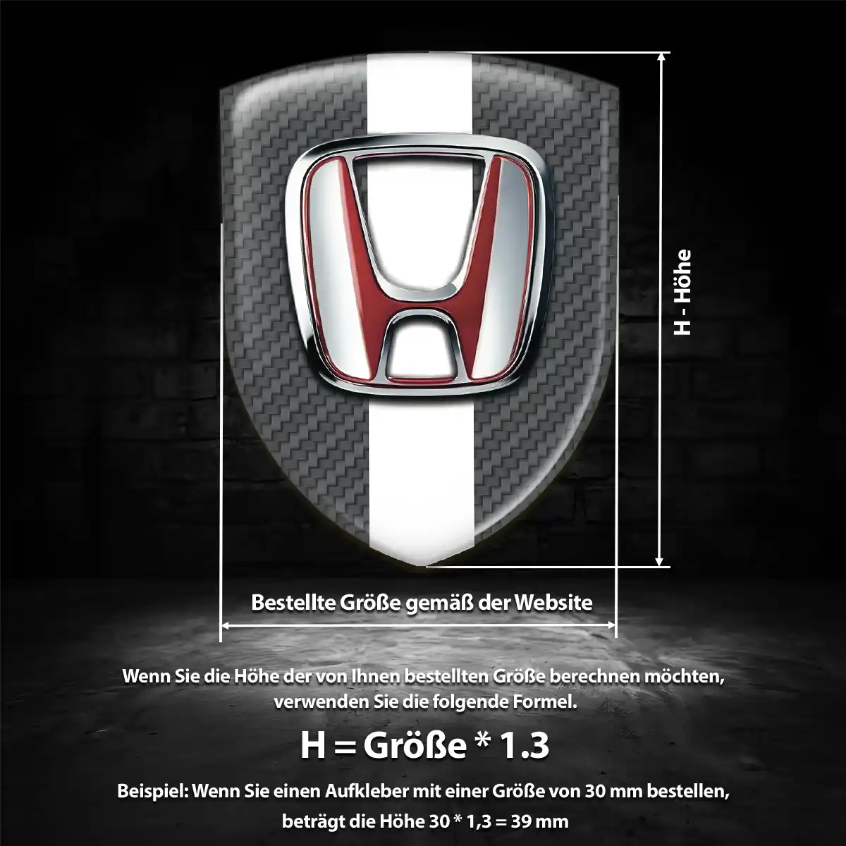 Honda Wappen Aufkleber Auto Elegantes Design