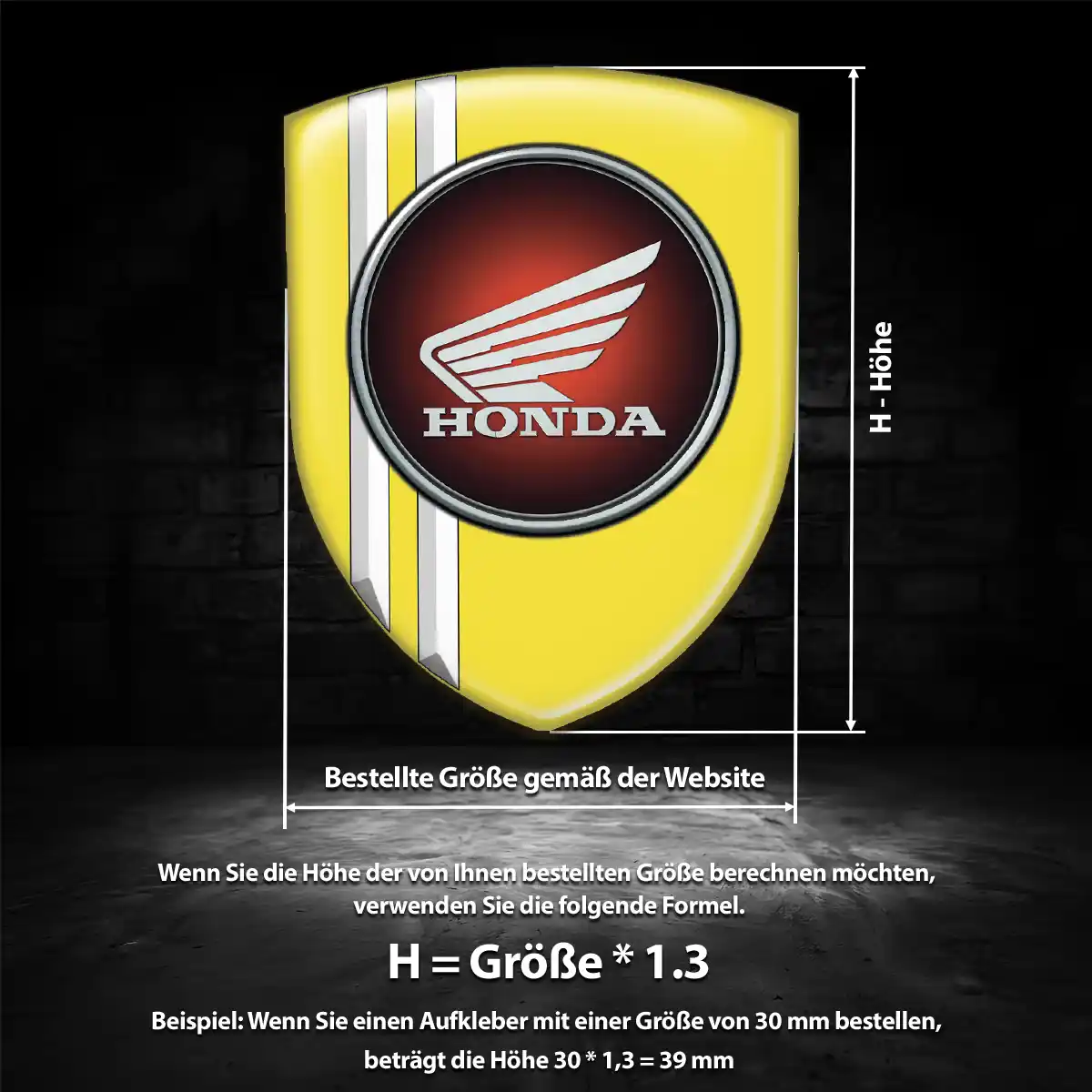 Honda Wappen Aufkleber Auto Exterieurdesign