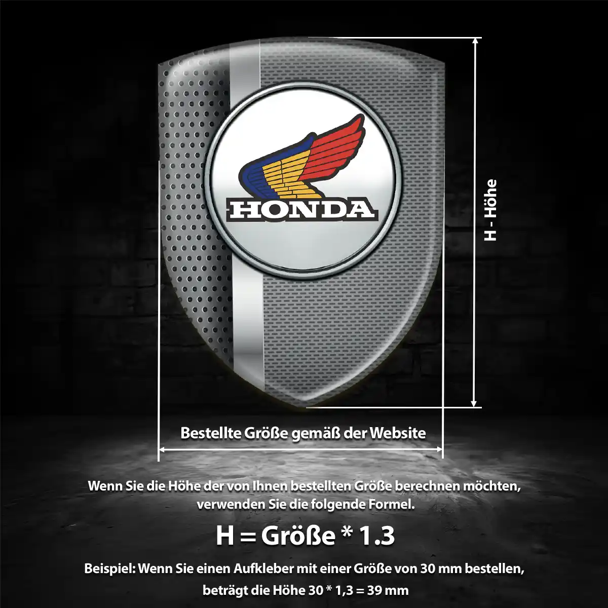 Honda Wappen Aufkleber Auto Hohe Qualität