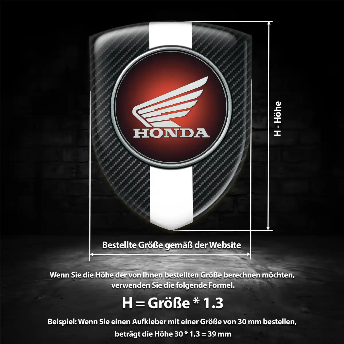 Honda Wappen Aufkleber Auto Interieurdesign