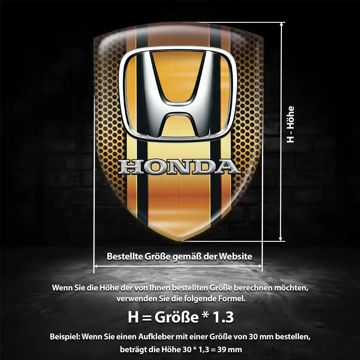 Honda Wappen Aufkleber Auto Limitierte Auflage