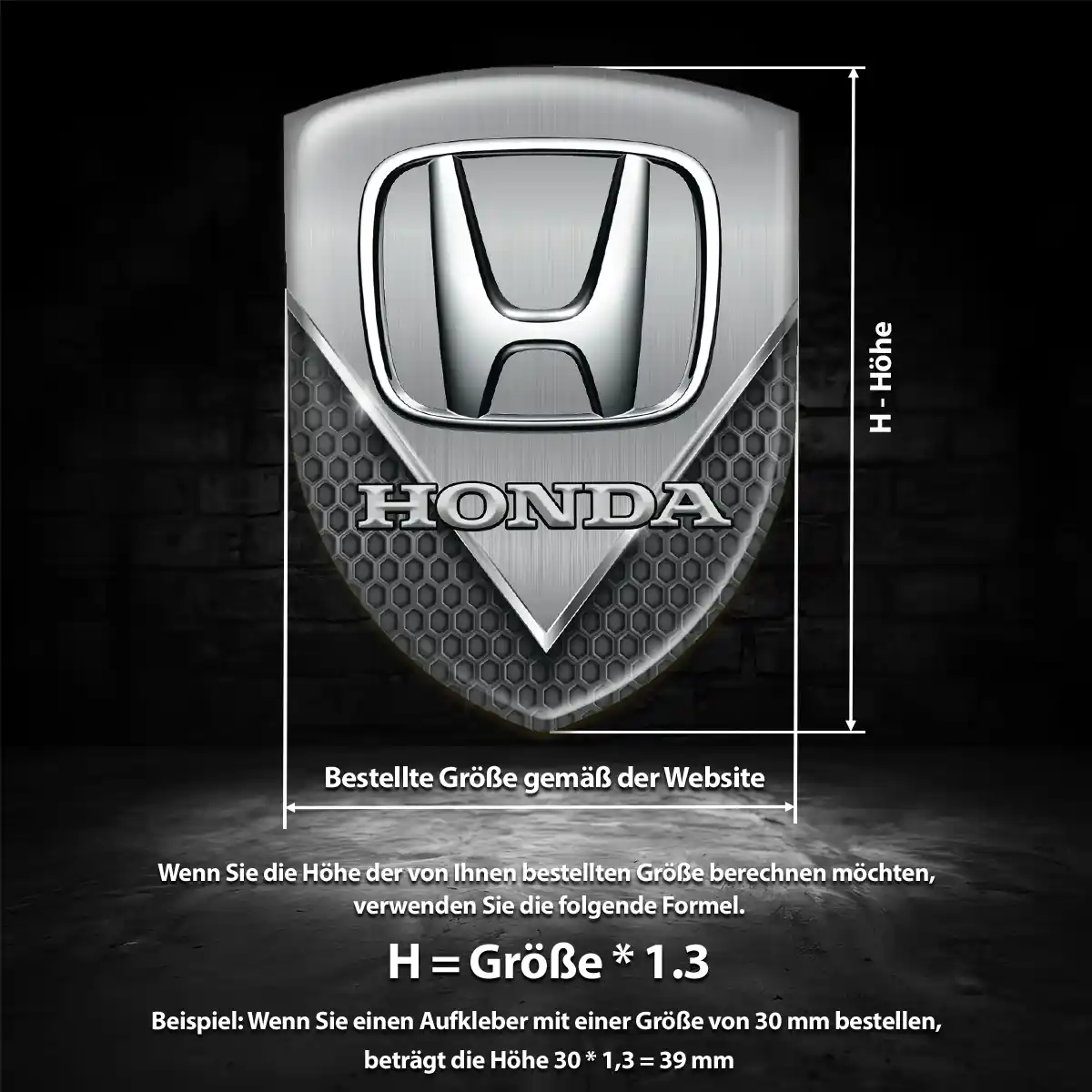Honda Wappen Aufkleber Auto Modernes Design