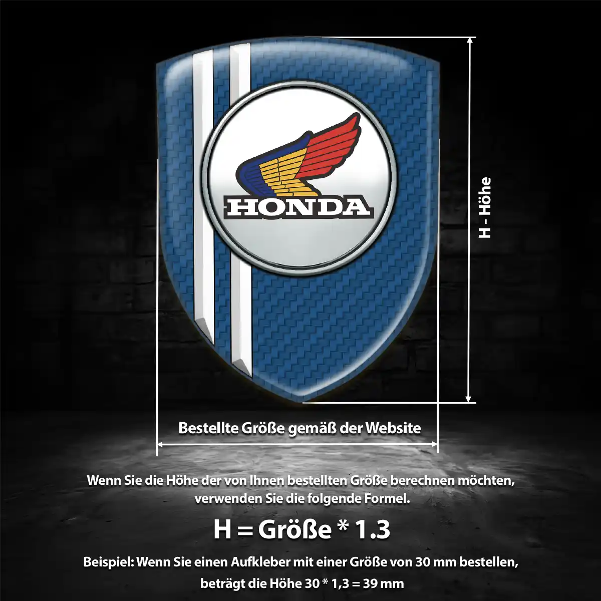 Honda Wappen Aufkleber Auto Premiumqualität