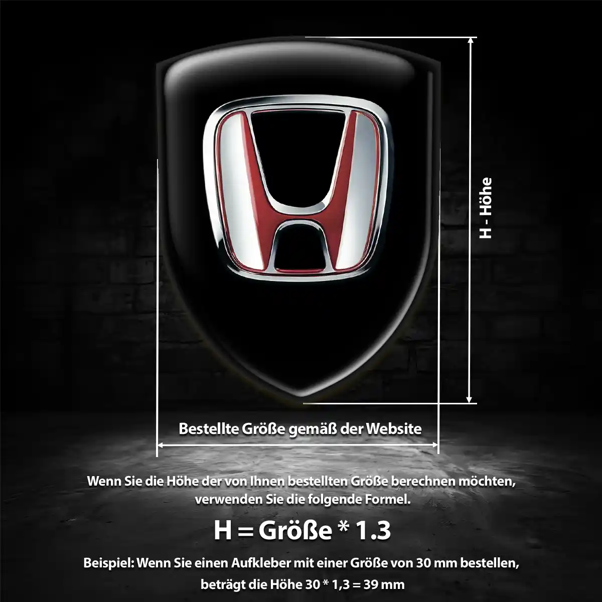 Honda Wappen Aufkleber Auto Stilvolles Design