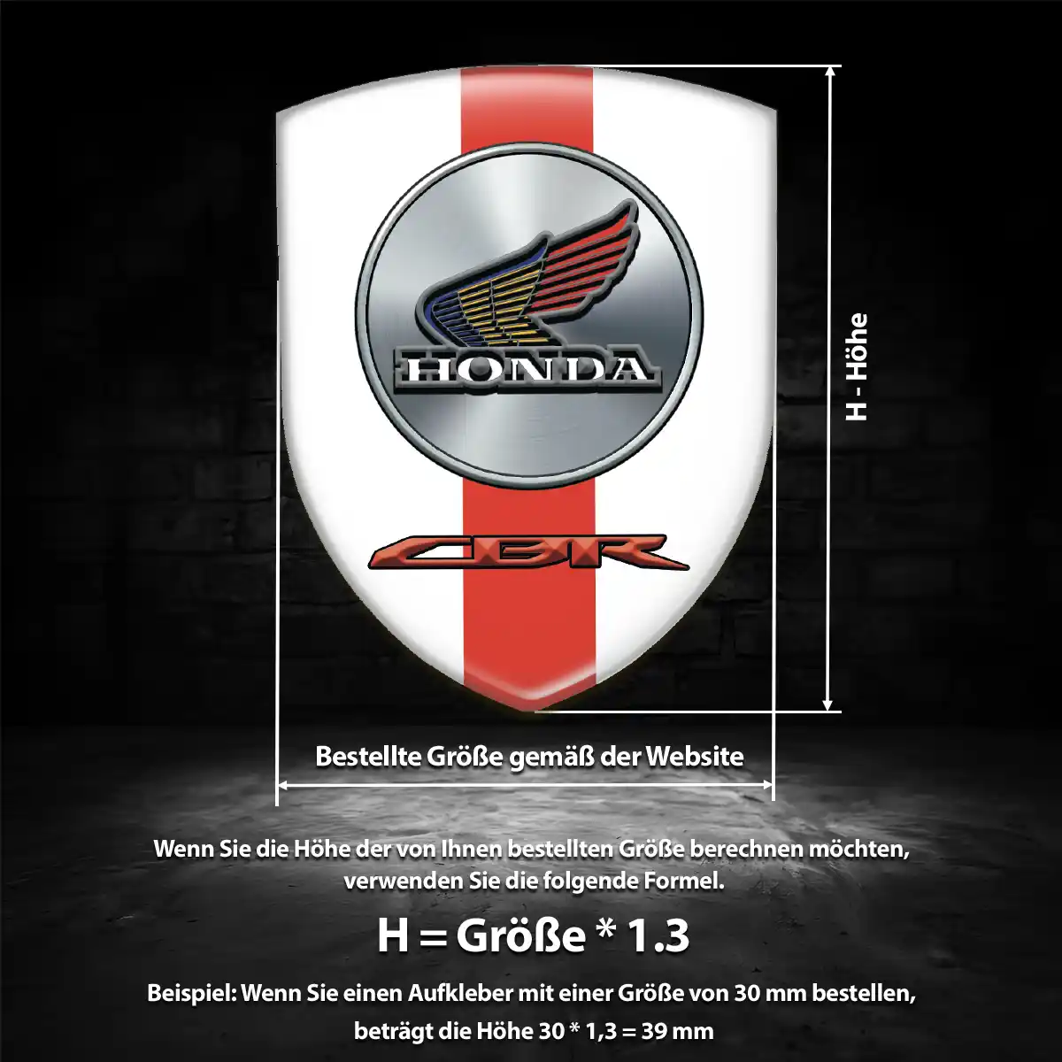 Honda Wappen Aufkleber Elegantes Design
