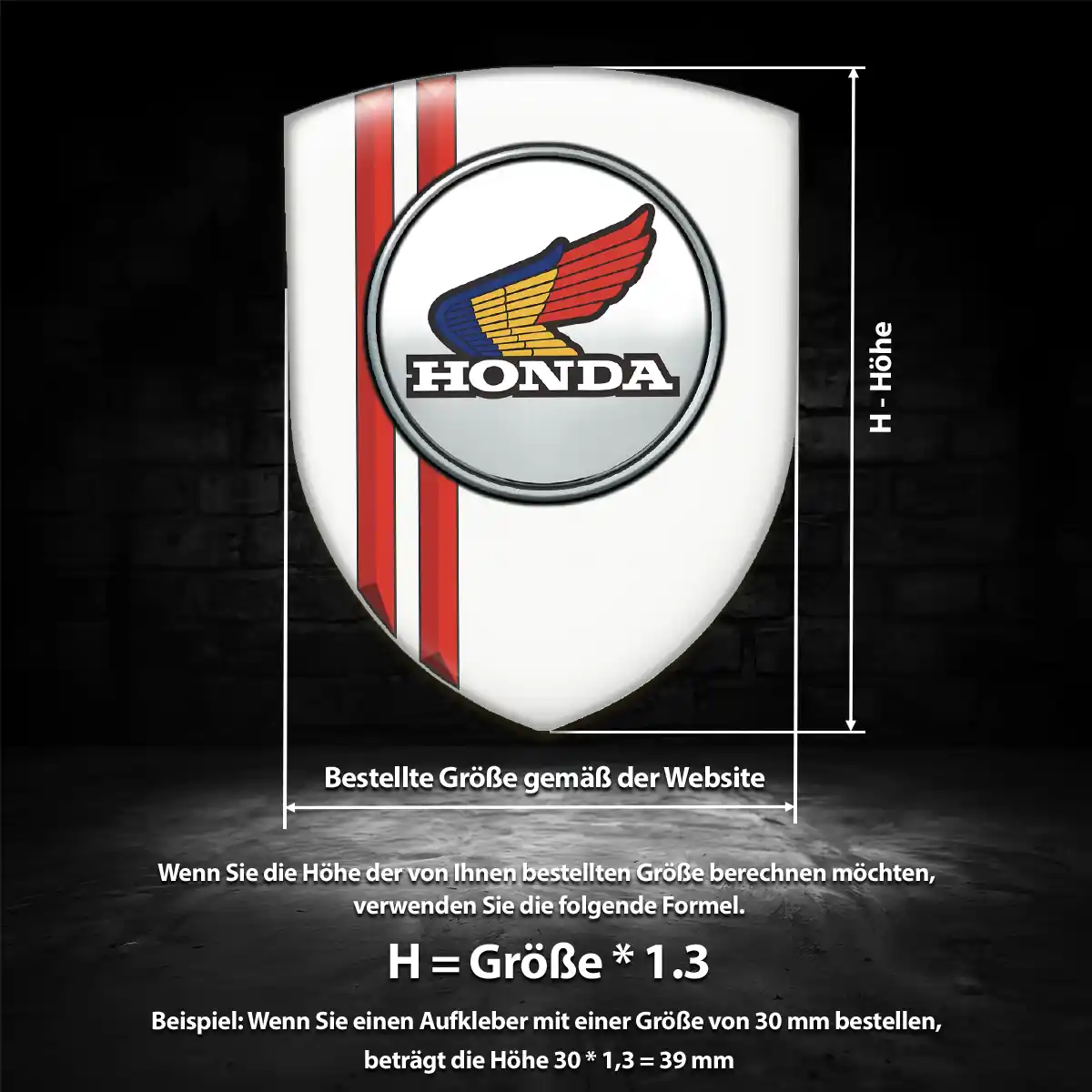 Honda Wappen Aufkleber Emblem Anspruchsvolles Design