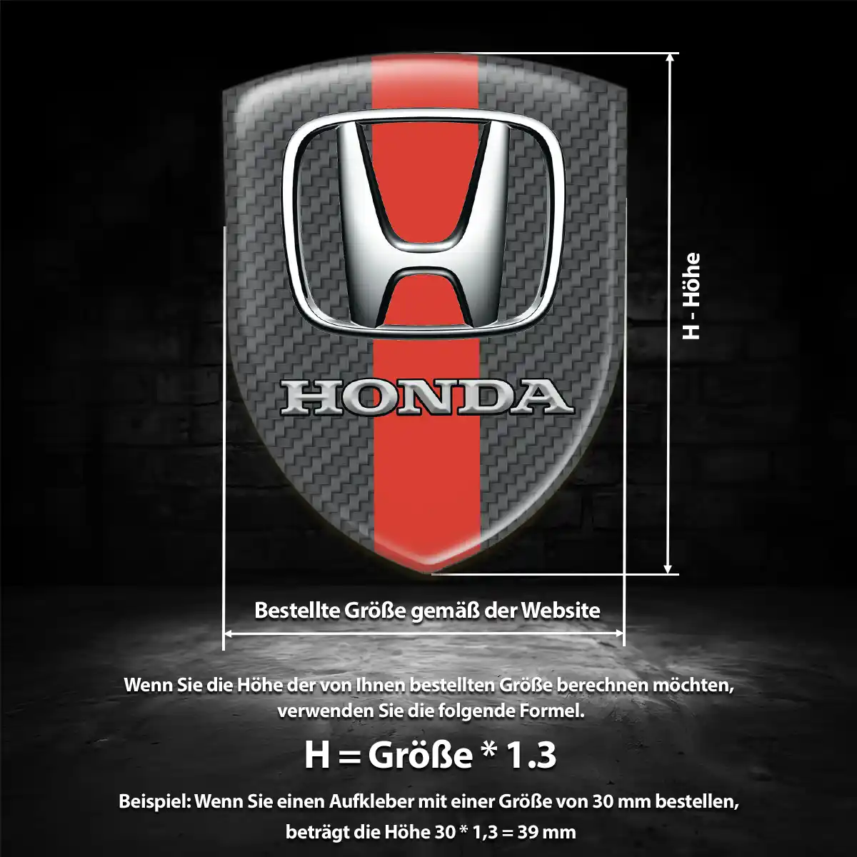 Honda Wappen Aufkleber Emblem Auto Exterieurdesign