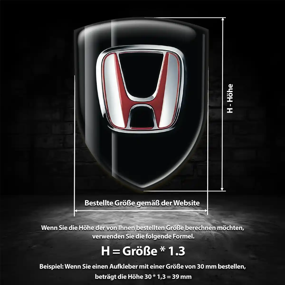Honda Wappen Aufkleber Emblem Auto Interieurdesign