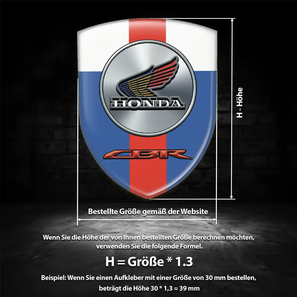 Honda Wappen Aufkleber Emblem Auto Markenedition