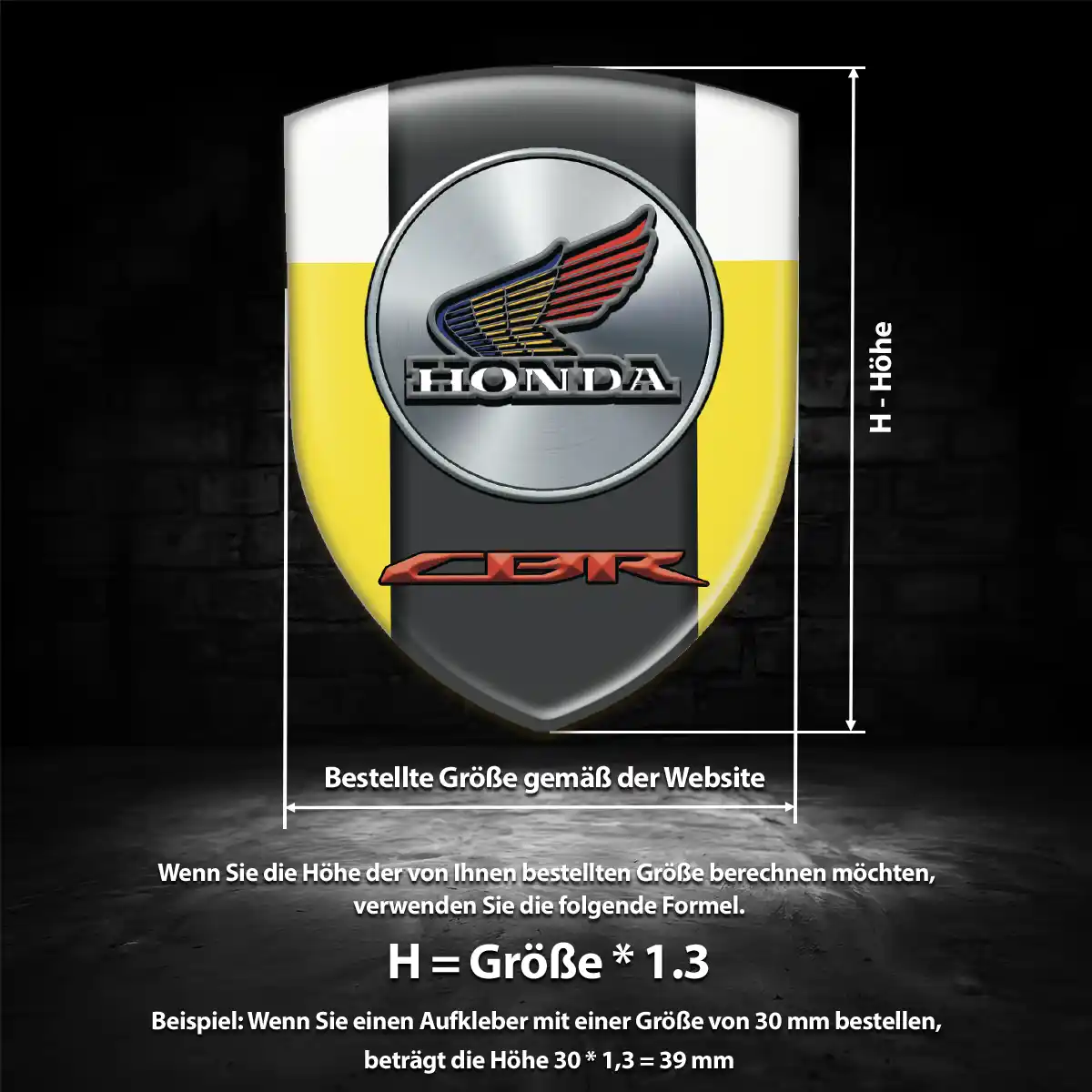 Honda Wappen Aufkleber Emblem Elegantes Design