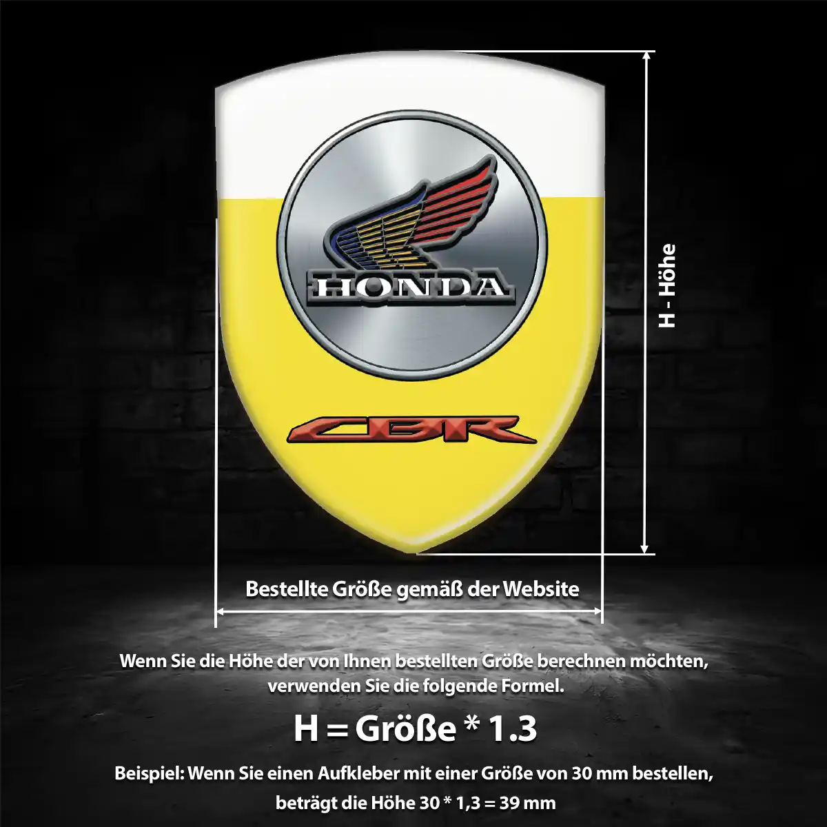 Honda Wappen Aufkleber Emblem Modernes Design