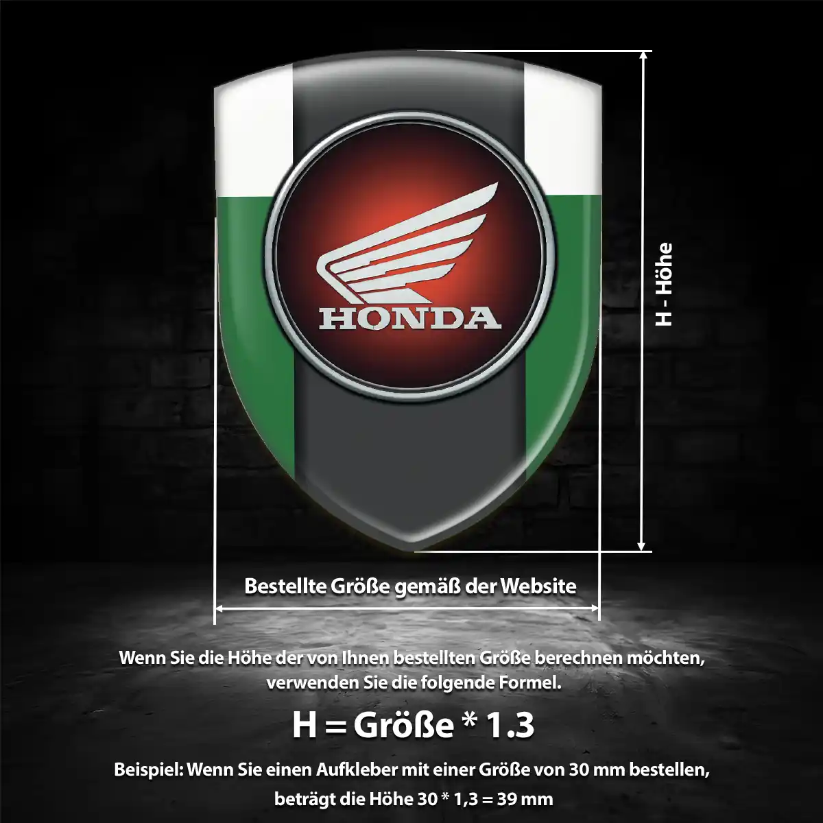 Honda Wappen Aufkleber Erstklassige Qualität