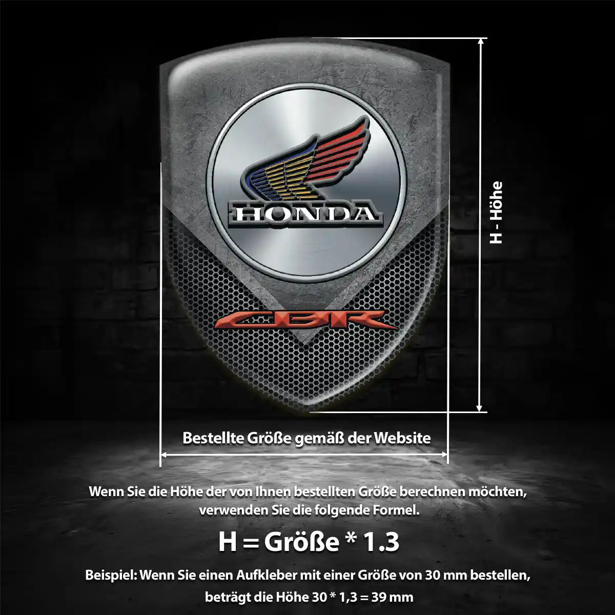 Honda Wappen Aufkleber Exterieurdesign