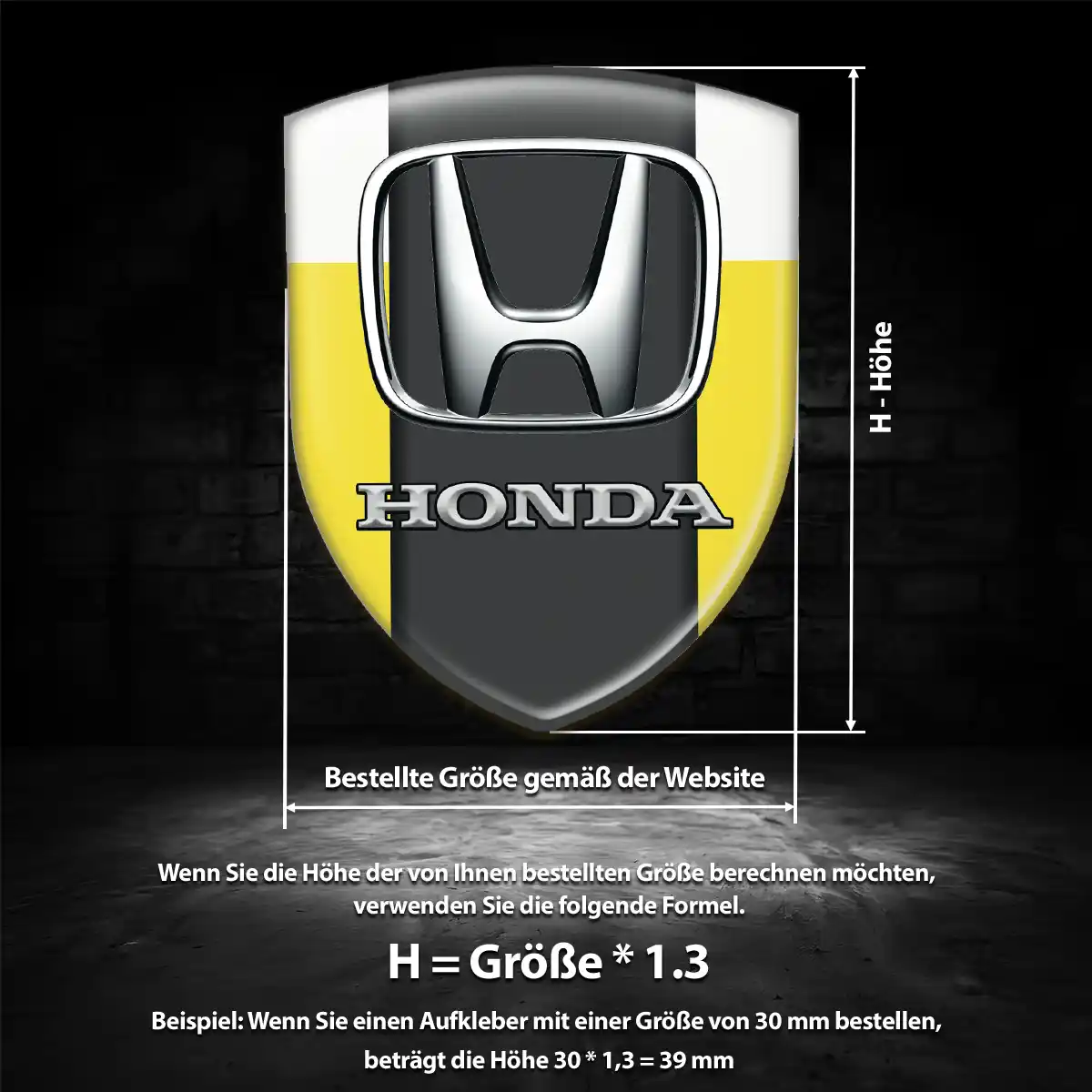 Honda Wappen Aufkleber Interieurdesign