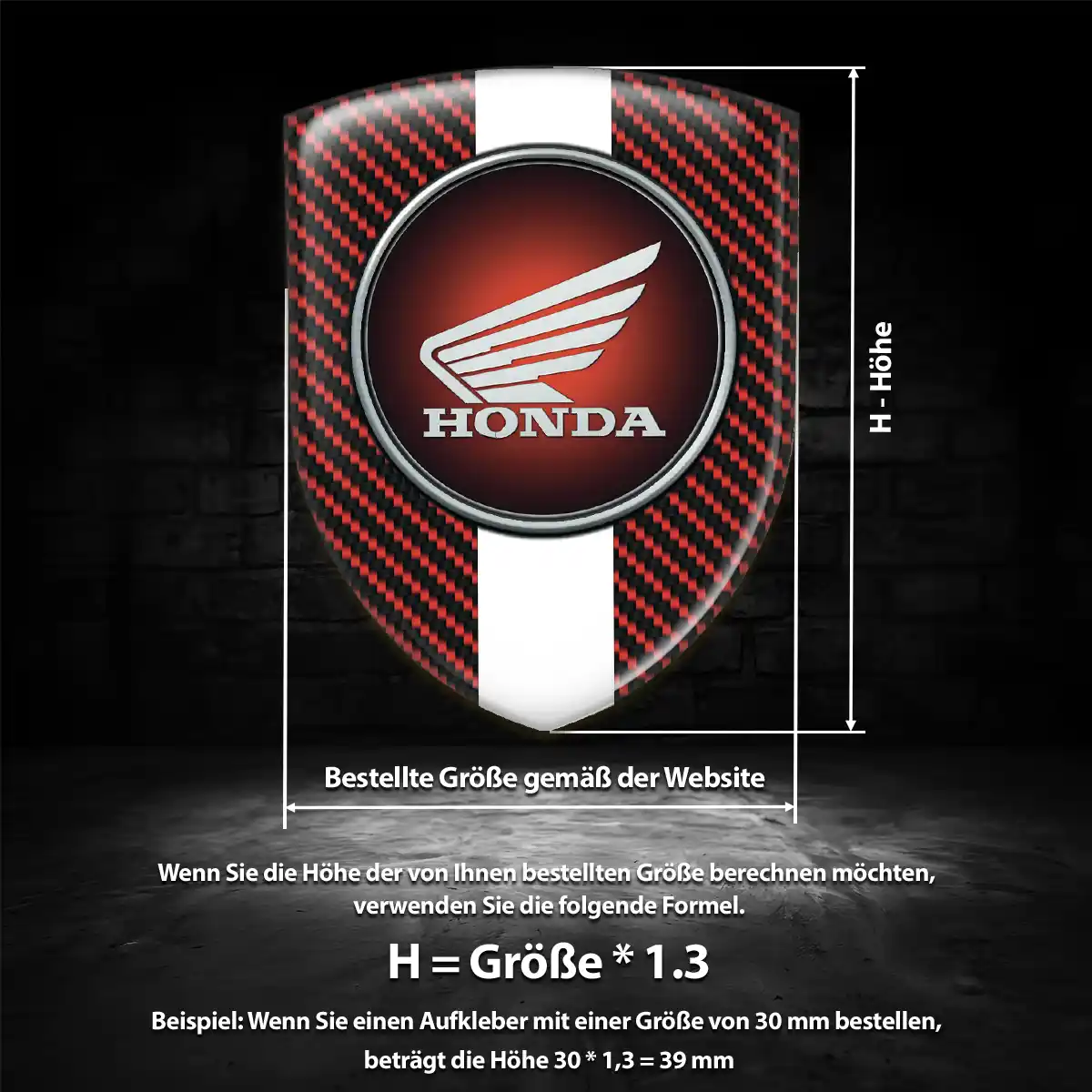 Honda Wappen Aufkleber Stilvolles Design