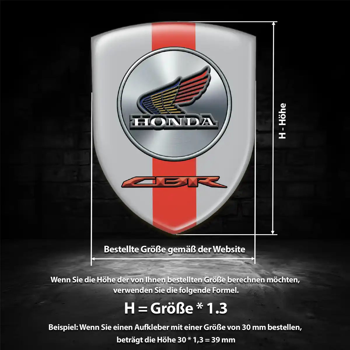Honda Wappen Emblem Aufkleber Ausdrucksstarkes Design