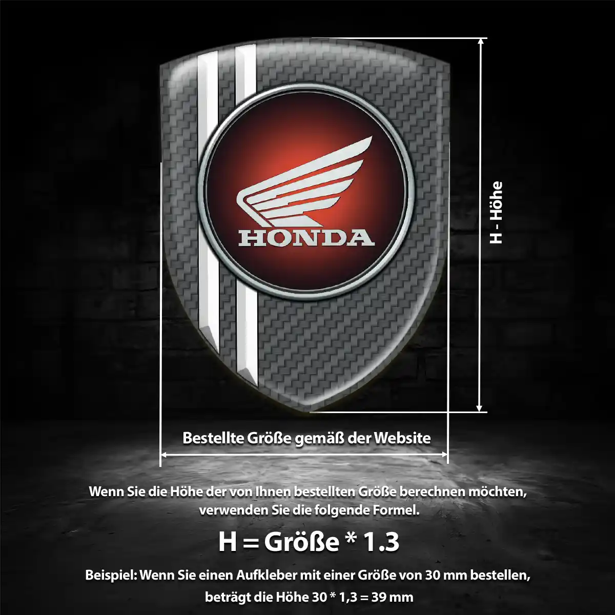 Honda Wappen Emblem Aufkleber Auto Exterieurdesign