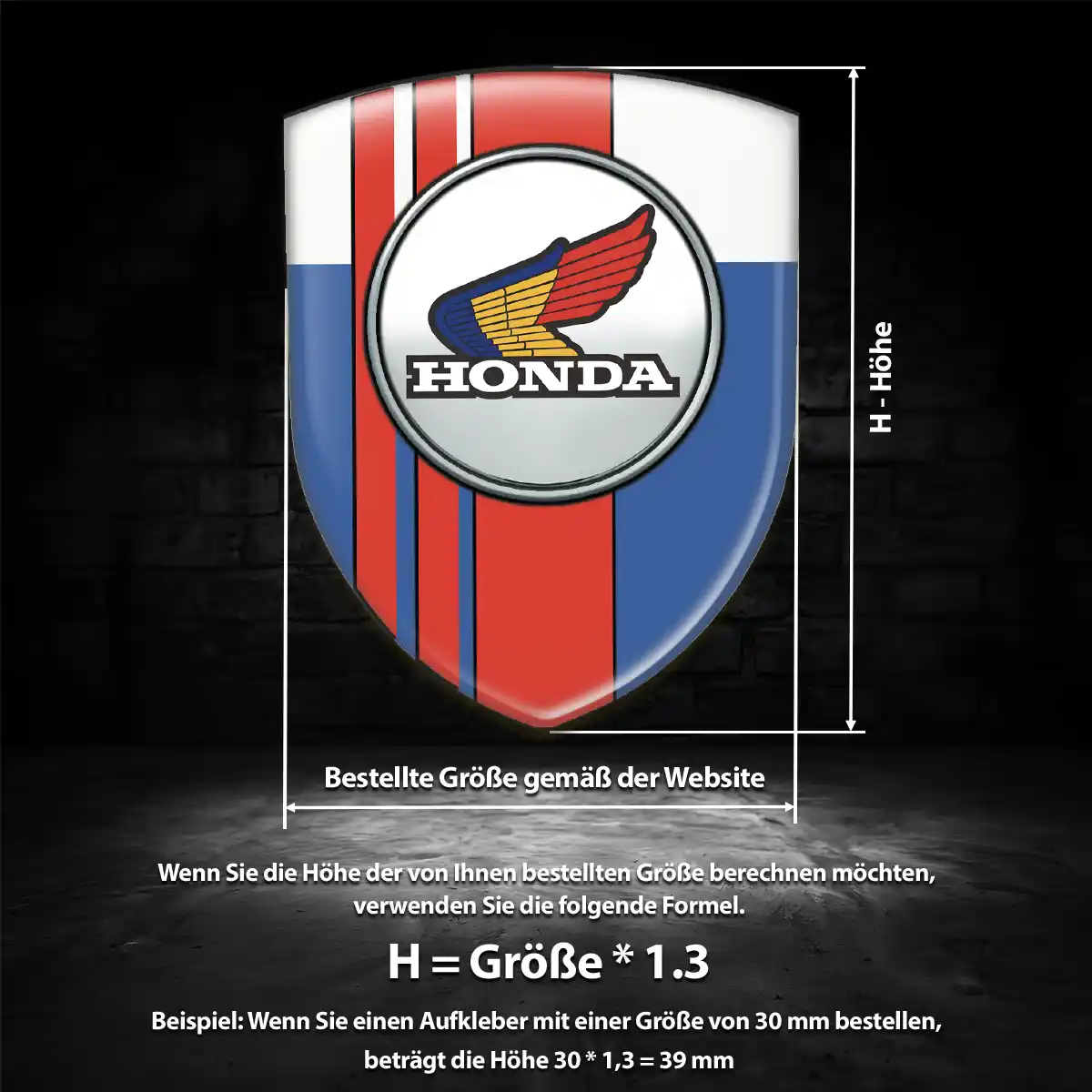 Honda Wappen Emblem Aufkleber Auto Hohe Qualität