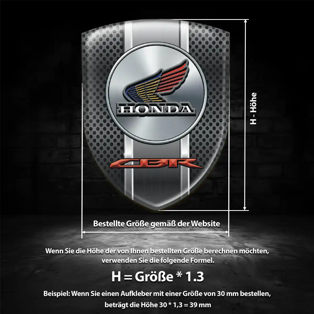 Honda Wappen Emblem Aufkleber Auto Limitierte Auflage
