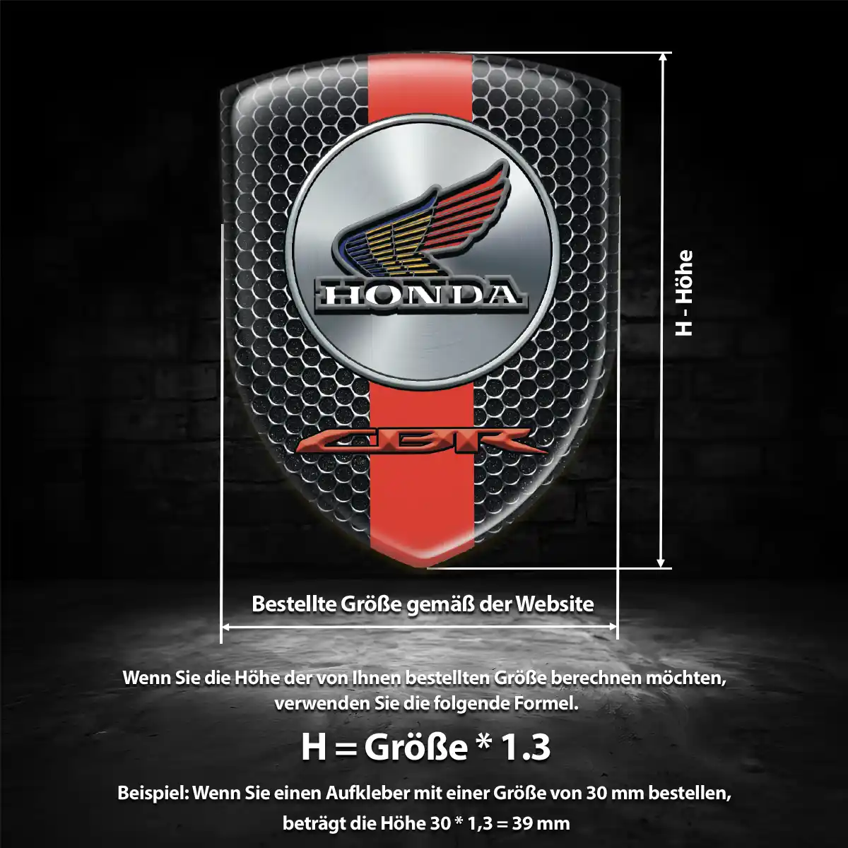 Honda Wappen Emblem Aufkleber Auto Markenedition