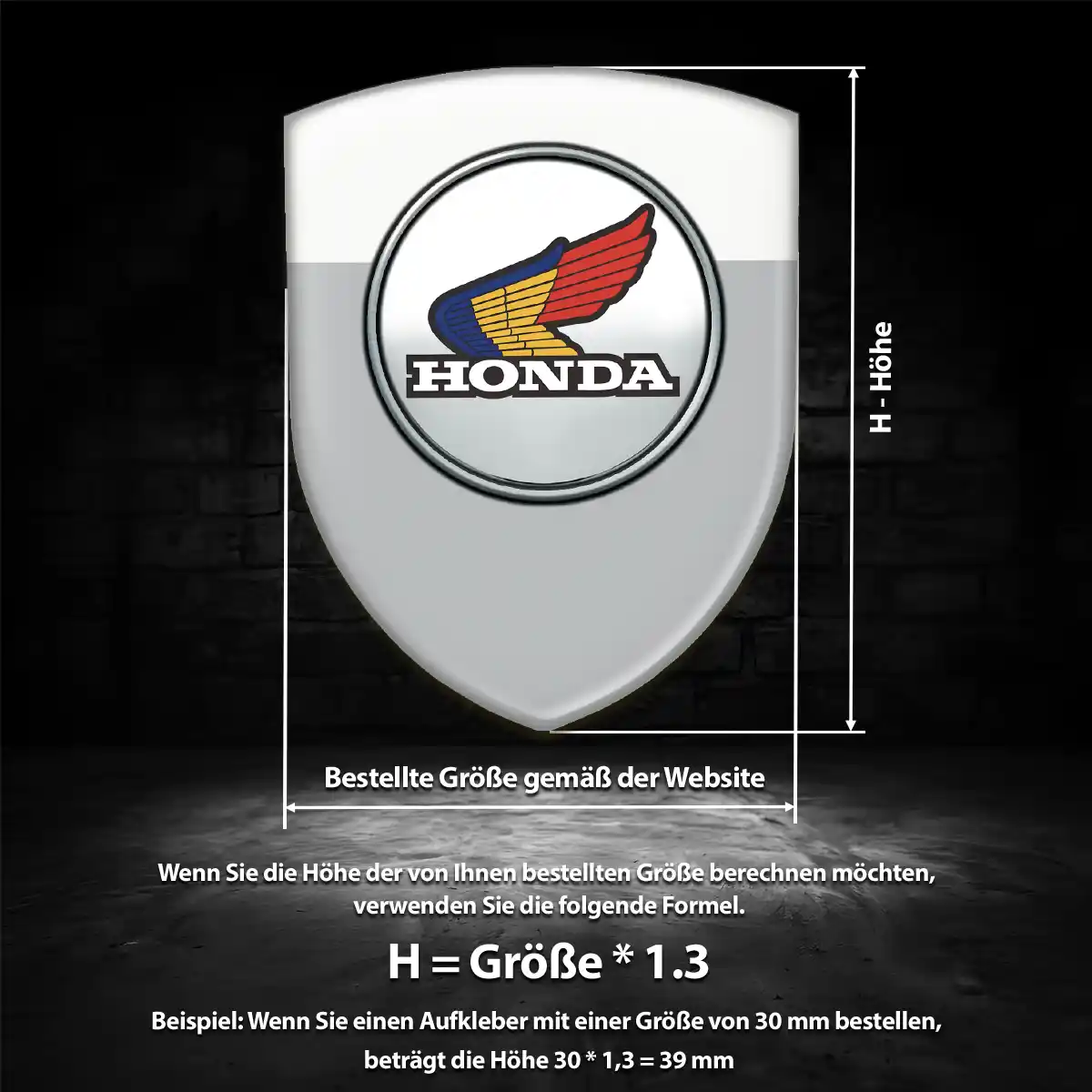 Honda Wappen Emblem Aufkleber Auto Stilvolles Design